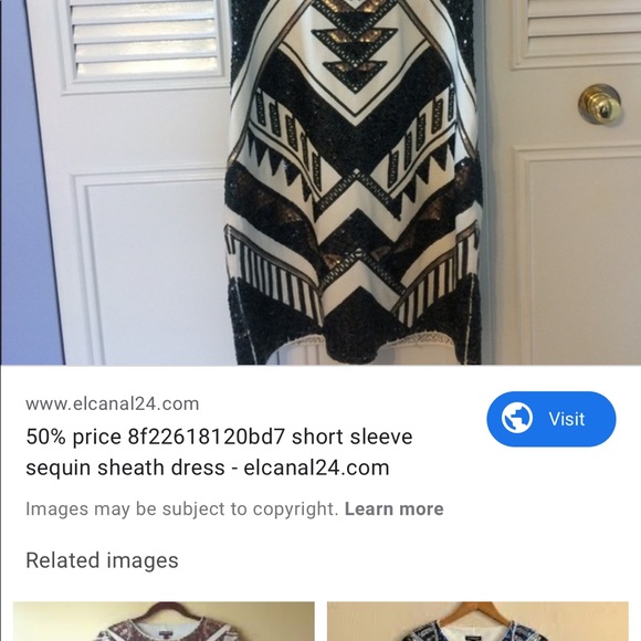 Express BN /out tags sequin deco dress size med - Picture 4 of 4